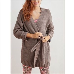 EUC Chenile tie wrap sweater